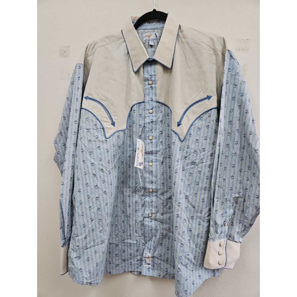 Vtg Panhandle Slim Men's Xl Retro Snaps Cowboy Western Shirt NWT